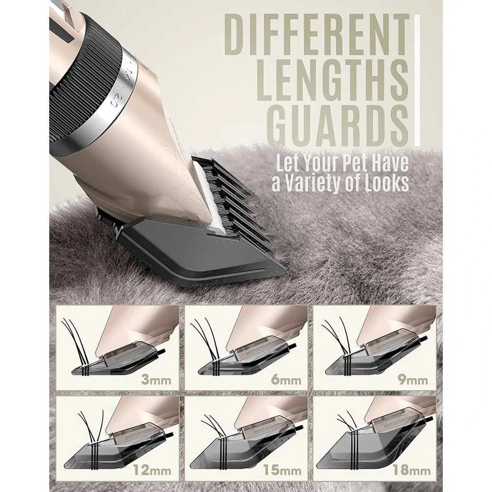 Dog Shaver Clippers Low Noise Rechargeable Cordless Electric Quiet Hair Clippers